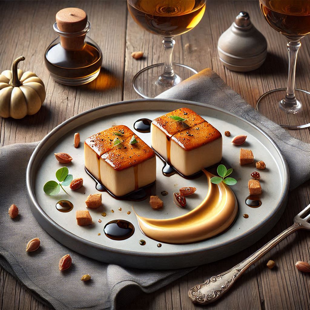 Foie Gras con Crema di Zucca e Balsamico