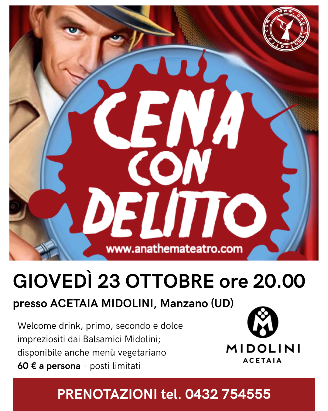 A tavola con il mistero: “Cena con delitto” in Acetaia Midolini